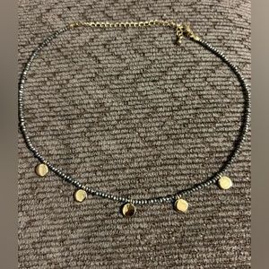 Hematite with Gold Detail Choker